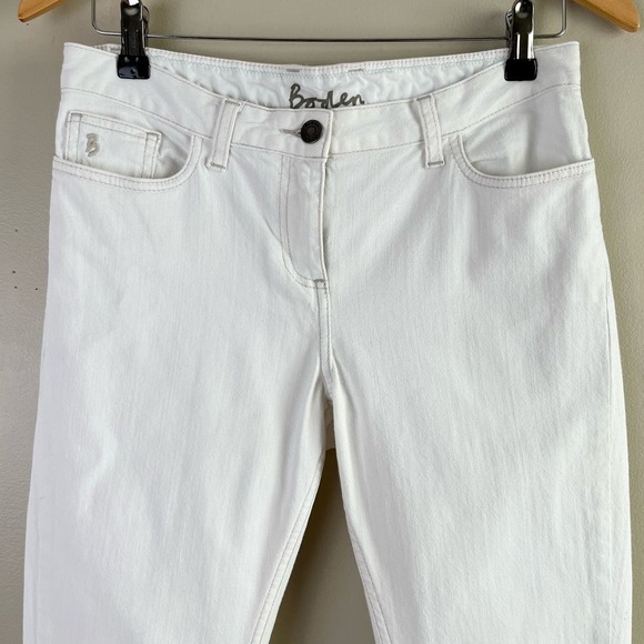 Boden White Straight Leg Jeans Mid Rise 30" Inseam Size‎ 6R - Picture 2 of 12